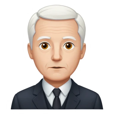 portrait of Hans Jonas, German philosopher, short white hair, no glasses, clean-shaven, suit jacket, neutral expression sticker