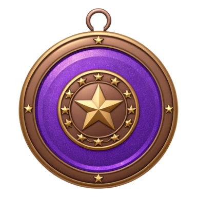 Purple Glitter military medal sticker