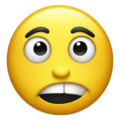 Yellow emoji with squinted eyes sticker