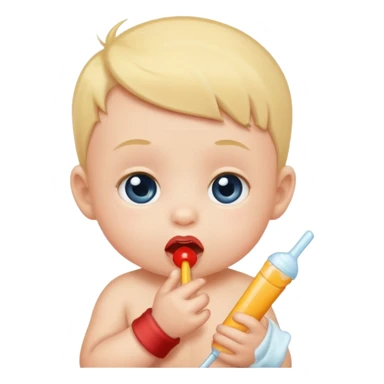 baby with sucker sticker
