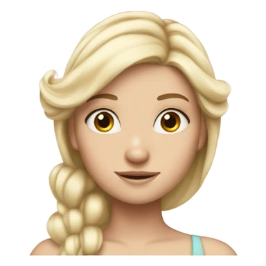 Princess fairy white girl blonde hair  sticker