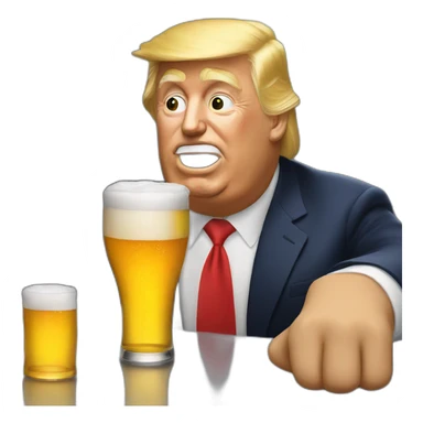 donald trump drinking beer sticker