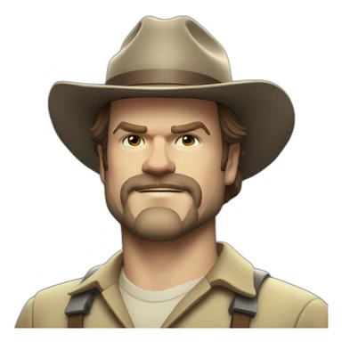 Jim Hopper David harbour little smiling sticker