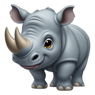 crying babe rhino sticker