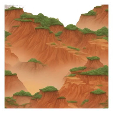 Danxia landform landscape sticker