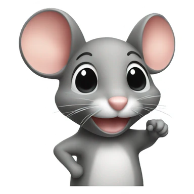 Mouse celebrating code working sticker