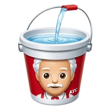 kfc bucket but with water sticker