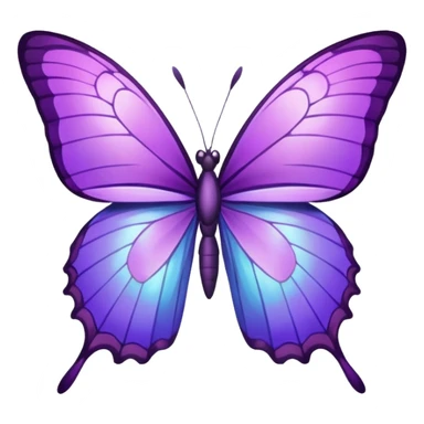 Purple butterfly with sharp ends on their wings sticker