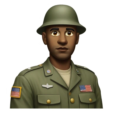 photorealistic serious us soldier 1960s sticker