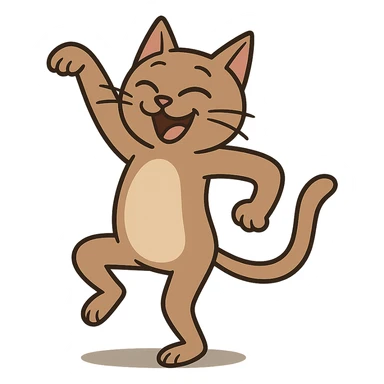 dancing cat sticker
