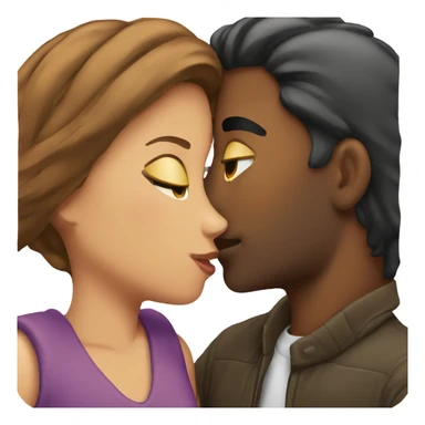 a girl and guy kissing sticker