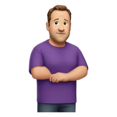 kevin james shrug purple shirt sticker