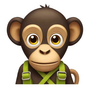 Monkey with a strap sticker
