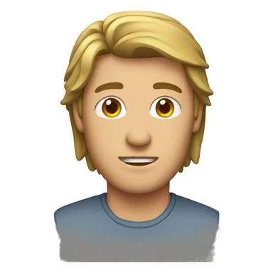 a man with a mullet sticker