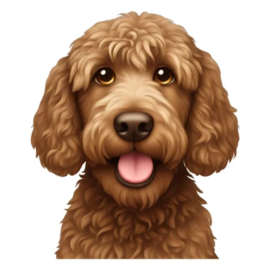 brown labradoodle  sticker
