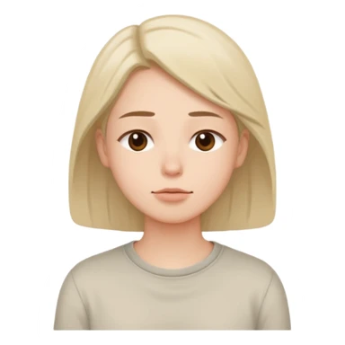 person taking a deep breath, relaxed expression, simple style emoji sticker
