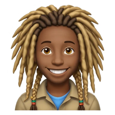 a black african with dreadlocks emoji sticker