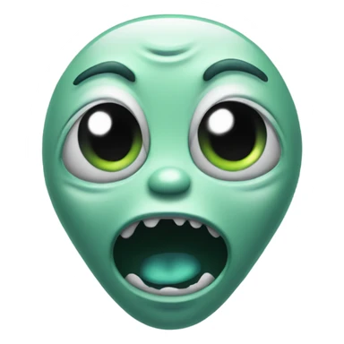 crying laughing alien sticker
