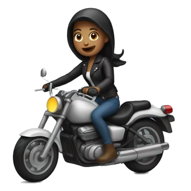 Girl riding motorcycle sticker