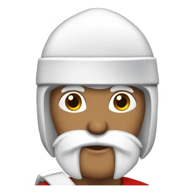 white spartan male wearing red santa hat sticker