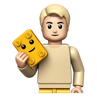 hackeur lego homme bitcoin sticker