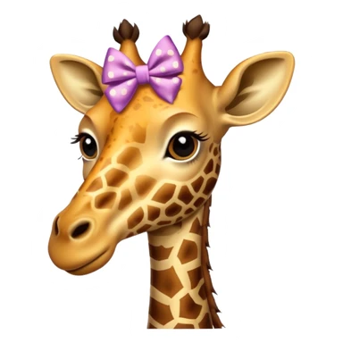 Jirafa con un moño  sticker