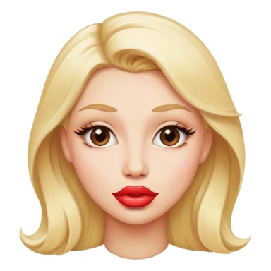 blonde bimbo with big lips sfw sticker