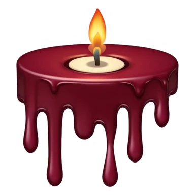 Maroon candle melting  sticker