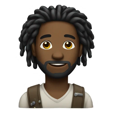 A black man with dreadlocks sticker