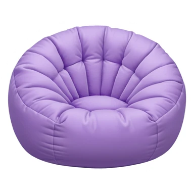 White beanbag with a light purple tint  sticker