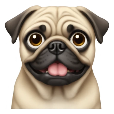 Pug dog who lost an eye sticker
