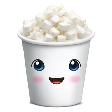 Cottage cheese in a cup sticker