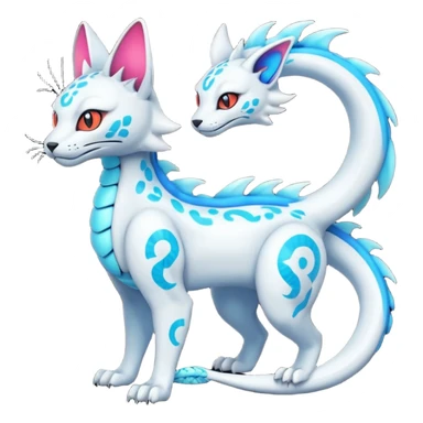 Neon Vibrant Pulsating Trail-glowing Chromatic Trico-Serval-Absol-Salamence-Silvally-Dragon-Snake-fusion-hybrid sticker