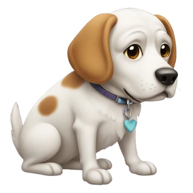 Dog with cquette sticker