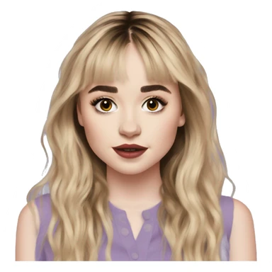 sabrina carpenter curtain bangs sticker