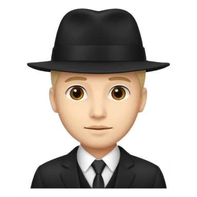 new yorker with hat and suit, black, light skin guy sticker