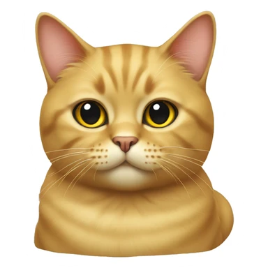 Gold British cat sitting  sticker