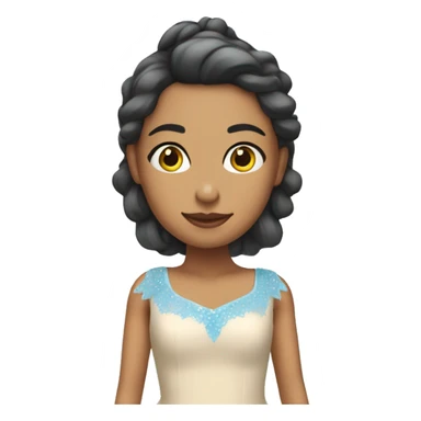 Chica bailarina con vestido azul  sticker