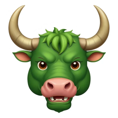Big green bull sticker