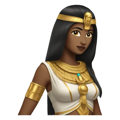 Cleopatra with long hair sticker