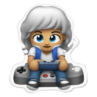 Playing video games  sticker