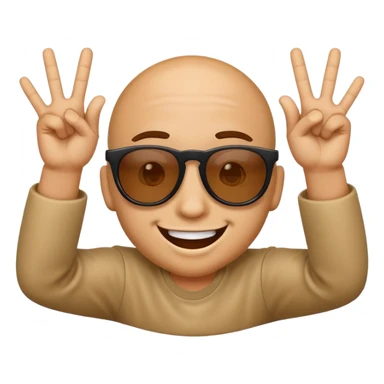 Sunglasses emoji throwing up gang signs  sticker