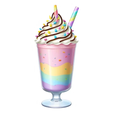Rainbow Unicorn Milkshake sticker