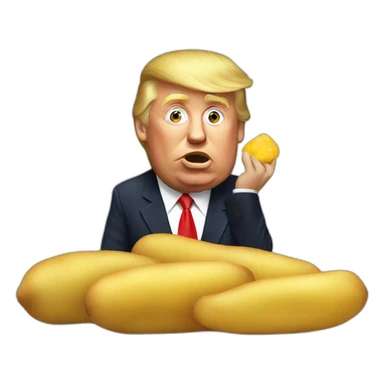 Trump eating potato sticker