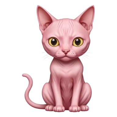 Hairless cat sitting sticker