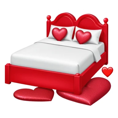 red glitter barbie dollhouse bed sticker