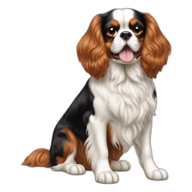 dog Cavalier King Charles Spaniel full height sticker