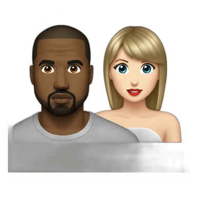 kanye and taylor swift sticker