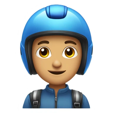Boy with  blue helmet onr scooty sticker