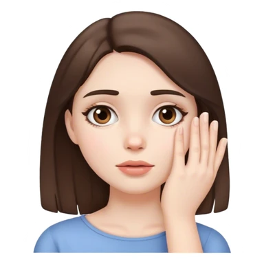 pale brunette girl face palm sticker